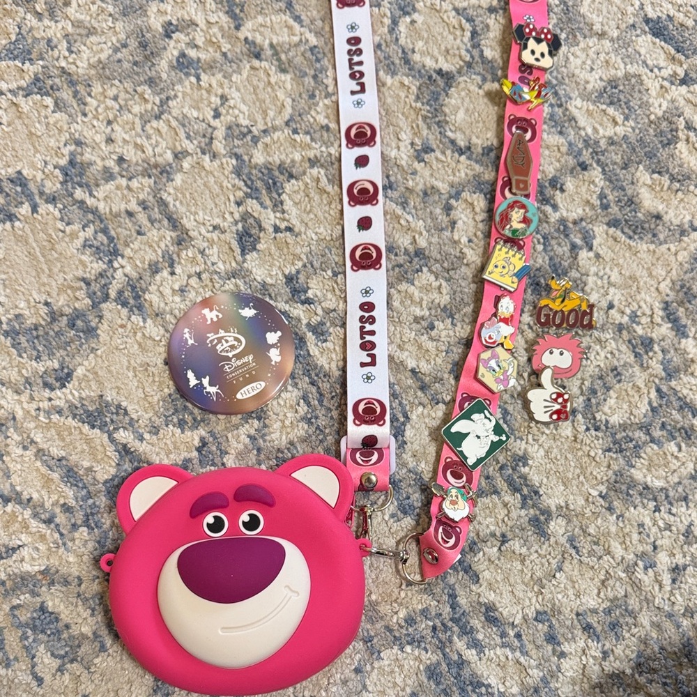Disney Lotso with Disney World trading pins